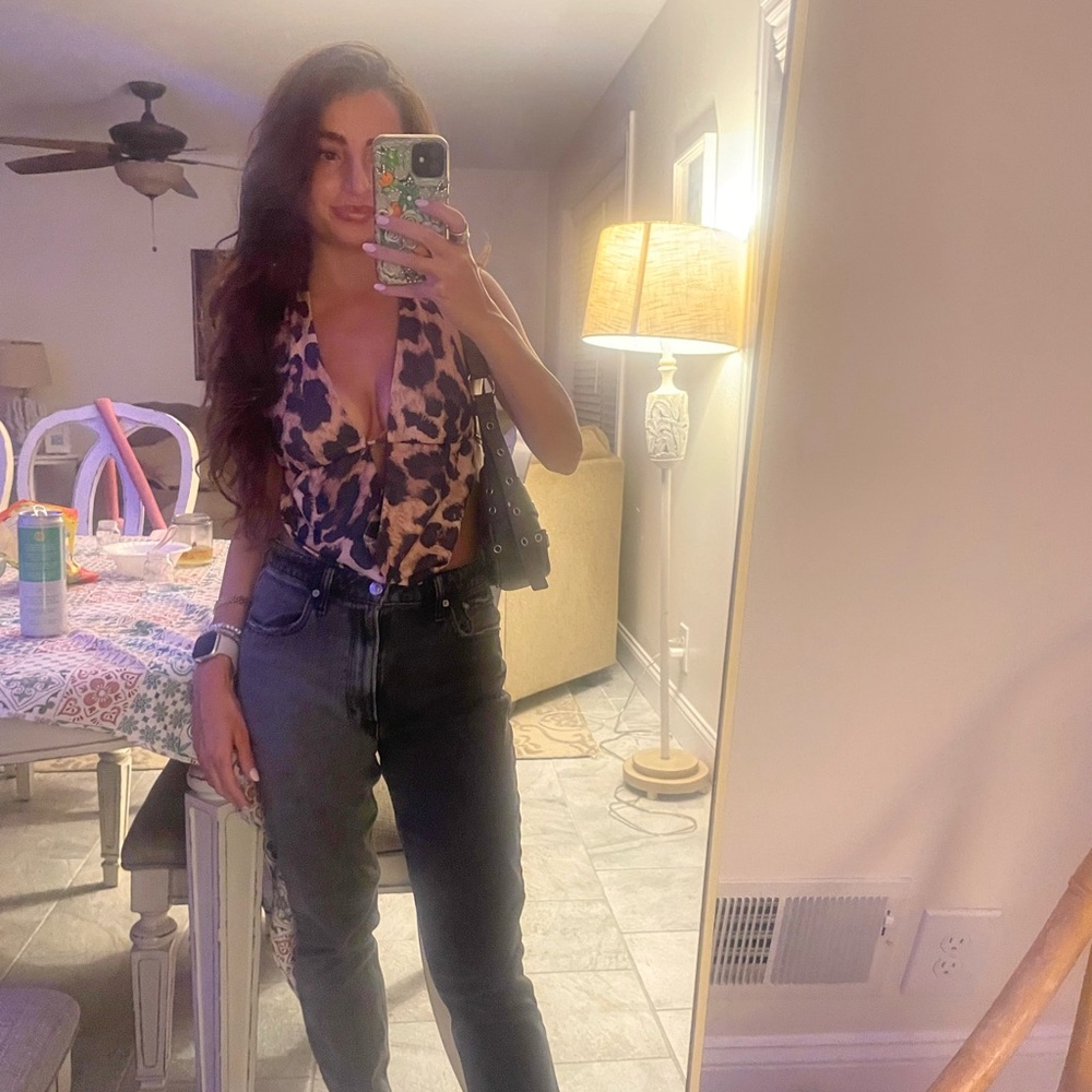 Edikted Zena Leopard Backless Top - Picture 6 of 7